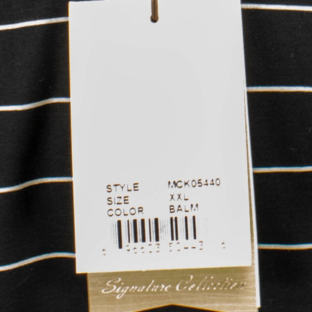 Cutter & Buck Polo Golf Shirt Sz XXL Black Striped - Picture 4 of 6